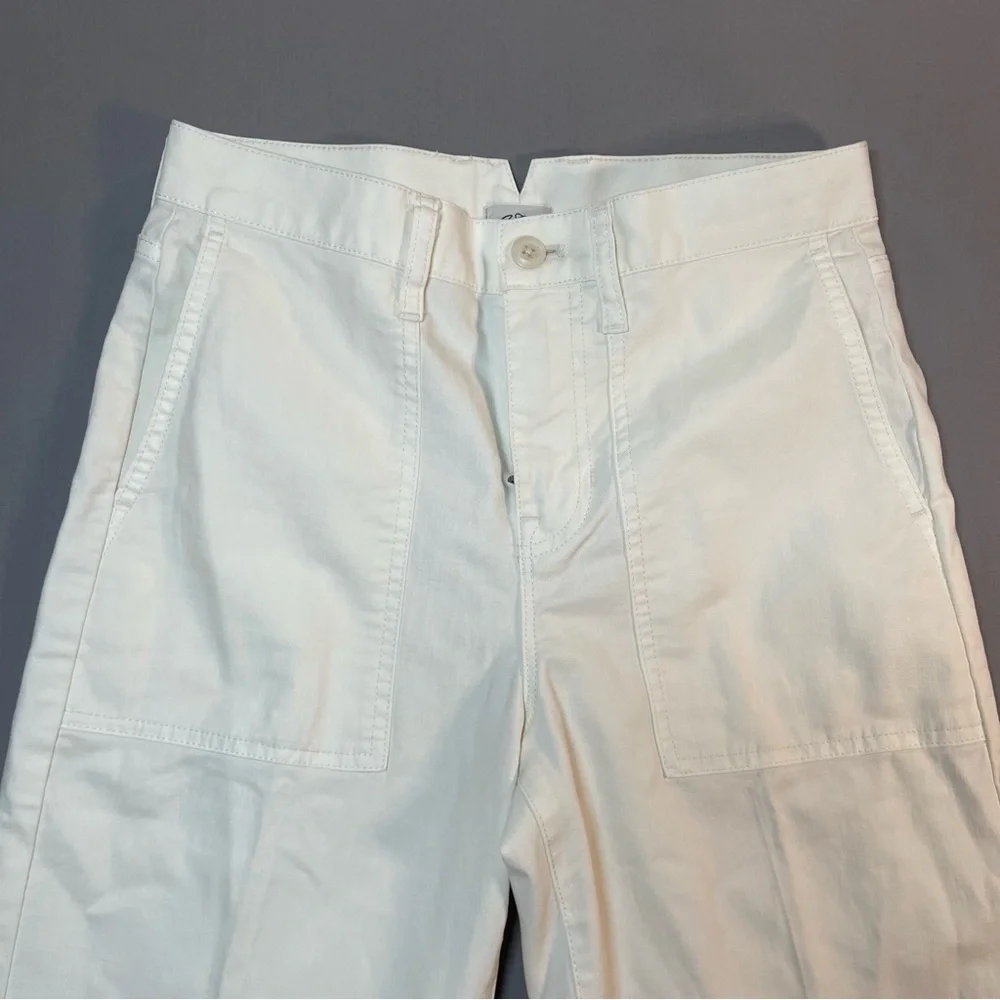 J Crew Chino Twill Garment-Dyed Cargo Pant; Cotton/Linen Blend - Womens 26